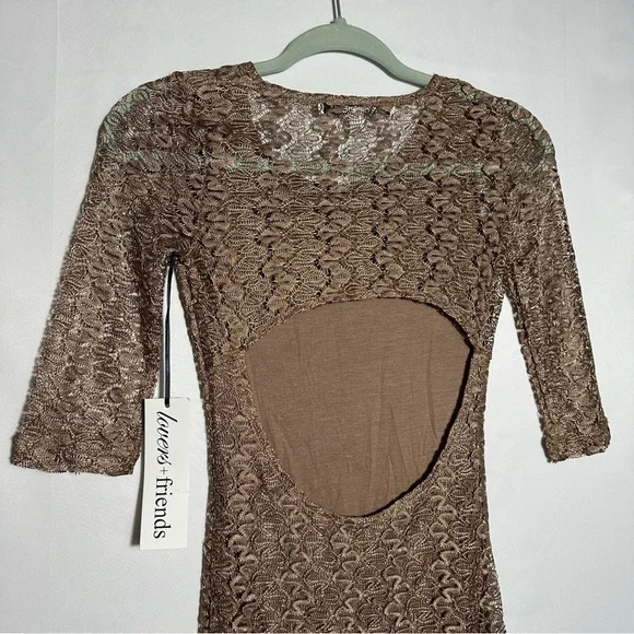 NWT Lovers + Friends Brown Lace Dress Size XS - Picture 2 of 7